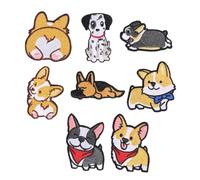 Pqahffowr 8 Pezzi di Toppe per Cani Carini per Abbigliamento, Toppa per Ricamo Distintivo, su Cucitura su Applique Decorative Ricamate per Vestiti