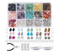 Pqahffowr 933PZ Chip Irregolari Perline di Pietra Kit di Perline di Pietre Preziose Naturali per Gioielli DIY Collana Orecchini per Braccialetti