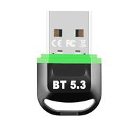 Pqahffowr Adattatore USB Bluetooth 5.3 Trasmettitore Ricevitore Audio Driver per PC Laptop Altoparlante Mouse Tastiera
