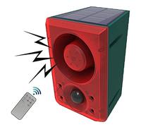 Pqahffowr Allarme Sensore di Movimento Solare Esterno con Telecomando, 130 dB Allarme Suono Sirena Allarme Suono Sistema di Allarme di Sicurezza