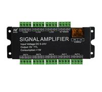 Pqahffowr Amplificatore di Segnale di Striscia di 8CH LED, Uscita di Segnale di WS2812 5V SPI TTL per WS2811 WS2815 WS2813 SK6812 Pixel DC5-24V Luce LED