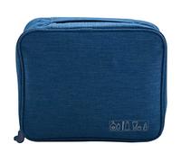 Pqahffowr Blu Waterproof Square Uomo Trucco Lavaggio Articoli Da Toeletta Trousse Da Viaggio Trucco Kit Da Viaggio Borsa per Organizer Intervallo Trasparente
