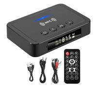 Pqahffowr Bluetooth 5.0 Ricevitore Trasmettitore FM Stereo AUX 3.5Mm Jack NFC Adattatore Audio Bluetooth per TV PC Cuffie