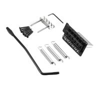 Pqahffowr Chitarra Elettrica Vintage 52,5 mm, Ponte a Dondolo, TreMolo, Cordiera, Ponte, Nero