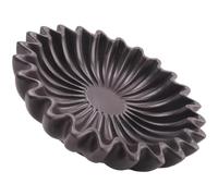 Pqahffowr Ciotola decorativa a balze scanalate - accenti di decorazione per la casa, stile tavolo basso, libreria e consolle, grande B e facile da usare