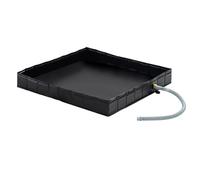 Pqahffowr Ciotola per doccia portatile, base per doccia pieghevole 41 x 41 pollici e pavimento del lavandino con tubo di scarico rimovibile, ideale per e esterno