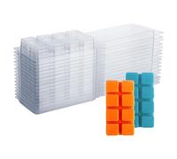 Pqahffowr Contenitori per Fusione di -8 cavità Stampi per Fusione di in Plastica Vuoti Trasparenti-25 Confezioni di Cubi Conchiglie per Crostate la Si Scioglie Durevole