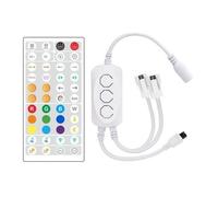 Pqahffowr Controller LED 44 Bluetooth, Controllo Vocale, Dimmer Intelligente, Temperatura del Colore, Regolatore di Striscia B