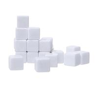 Pqahffowr Cubi nel Acrilico Bianca da 16 Mm Vuoti per Giochi da Tavolo, Insegnamento del Conteggio della Matematica, Creazione di Personalizzati con Numeri 'Alfabeto, 48 Pezzi