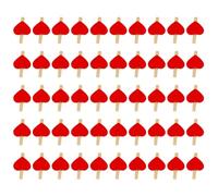Pqahffowr Cuore Molletta da Bucato in Legno Mini Molletta Cartolina Clip Decorazione per la Casa Matrimonio Cancelleria Rosso