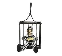 Pqahffowr Decorazioni Animate Urlanti di Halloween, Prop di Decorazioni di Halloween con Sensore di Movimento, Carcere di Teschio Spaventoso Prigioniero di Alta qualità e Durevole.