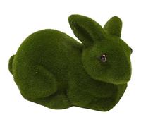 Pqahffowr Easter Moss Statue Artificial Turf Grass Bunny, Flocked Animal Figurine Ornament per Party Garden Yard Decoration