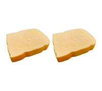 Pqahffowr Giocattolo anti-stress a fette di pane tostato, giocattolo a forma di pane, sensoriali, sollievo dallo stress per giocattolo da spremere, divertente e delicato, installazione facile
