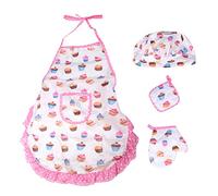 Pqahffowr Il Set da Cucina e da Forno per Bambini 4 Pezzi Include Un per Bambine, da Cuoco, per Vestire I più Piccoli