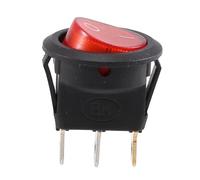 Pqahffowr Interruttore a bilanciere bipolare ON OFF rosso 3 pin 220 V