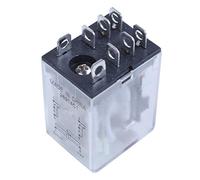 Pqahffowr JQX-13F LY2 - Bobina DC 12 V DPDT a 8 pin, relè elettronico LED verde