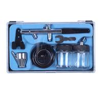 Pqahffowr Kit Aerografo Doppia Azione 0,35 Mm Alimentazione Sifone Strumento di Spruzzo Spazzola Aria per Trucco Torta Arte del Corpo Temporaneo con Trachea Doppi Occhiali