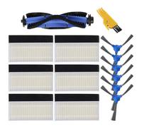 Pqahffowr Kit di Ricambio Compatibile Robovac 11S / 30 / 30C / 15C Robovac 12 Accessori, Filtri per Aspirapolvere, Spazzole Laterali, Rotante,Confezione da 14