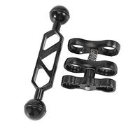 Pqahffowr Lega di Alluminio Scuba Diving Luce della Torcia Sfera del Braccio Doppio Giunto E 1 Set Clip Morsetto Supporto per Macchina Fotografica Fotografia Subacquea