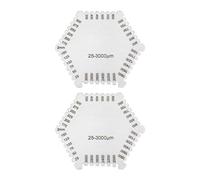 Pqahffowr Pettine per pellicola umida esagonale in acciaio inox, calibro di spessore di pellicola umida per verniciatura (spessore 1 mm)
