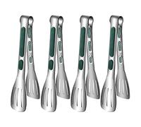 Pqahffowr Pinze da cucina per cottura 4 pezzi da 7 pollici pinze da servizio in acciaio pinze antiaderenti in silicone per pinze da insalata pasta