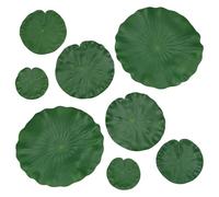 Pqahffowr Piscina Decorazione Artificiale Schiuma Galleggiante,per Laghetti e Acquari Realtà Foglia di Fase Verde,per Stagno per La Borsa 8,4,Dimensione(10,15,20,28Cm)