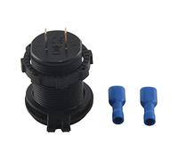 Pqahffowr Presa USB da 12 V Caricabatteria da Auto da 5 V Caricabatterie Impermeabile da 4,2 A di USB KFZ Doppio adattatore per accendisigari da Auto con Voltmetro digitale per Moto
