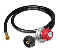 Pqahffowr Regolatore regolabile a propano 0-20 psi, con tubo a 4 piedi Qcc1/tipo 1, adatto per affumicare la friggitrice per tacchini e gli elettrodomestici