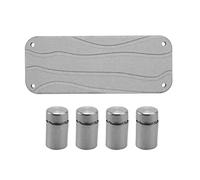 Pqahffowr Scatola per Domestico con Scanalature, Piedini In Acciaio Inossidabile con Fondo In Gomma Che Assorbe L'Acqua In Pietra Utilizzata per Articoli da Toeletta Grigio