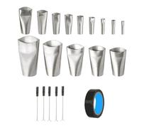 Pqahffowr Set di 20 punte per mastice per cucina, sala e finestre. Questo set di strumenti permette di rifinire il sigillante e può essere riutilizzato.