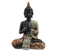 Pqahffowr Statua di Buddha Thailandia Scultura in Resina Buddismo Fatto A Mano Indù Feng Shui Figurina Meditazione Decorazioni per la Casa Ornamento