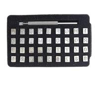 Pqahffowr Strumenti Artigianali per Incisione di Timbri in Pelle DIY, Timbri Alfanumerici Artigianali in Pelle, 3 mm