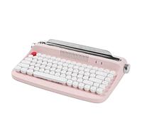 Pqahffowr Tastiera Bluetooth Macchina per Scrivere Ufficio Sensazione Medica Tablet Tastiera Universale ReTro Rotondo per Computer Portatile,A