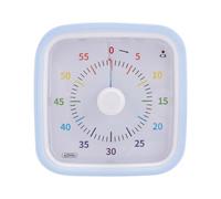 Pqahffowr Timer Visivo da 60 Minuti con Protettiva, Timer Disco, Strumento di Gestione del Tempo per Il Conto alla Rovescia Silenzioso Azzurro