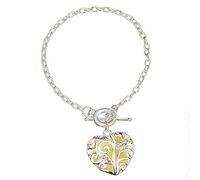 Pqahffowr Trasmettendo le Donne Brillano nel Cuore Fluorescente Scuro Pendente Hollow Bracciali Verde