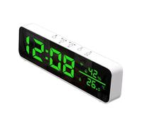 Pqahffowr Tuya WiFi Sveglia per Temperatura e umidità Orologio Digitale LED Multifunzione per Soggiorno, Fattoria, Ufficio