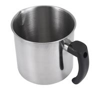 Pqahffowr Vaso di colata di fabbricazione di candele, vaso di ghisa di cera a doppia caldaia da 44 once brocca di fabbricazione di candele, manico resistente al calore