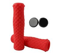 Pqahffowr VéLo Il Coprimanubrio Gel di Silice AntiderRapante Usura Ammortamento Il VeLo Resistente Copre Manubrio per Mountain Bike Strada Bicicletta Pieghevole Rosso