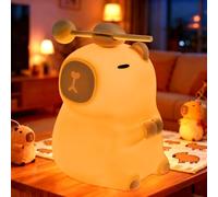 PQETBV Luce Notturna Bambini, Luce Notturna a Forma di Capybara, Lucetta Regolabile con Timer, Lampada Capibara a LED per Bambini, Lampada in Silicone Cameretta Bambina Regalo