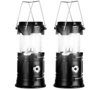 PQETBV Portatile Lampada Led Campeggio, Lampada Pieghevole ad Energia Solare, Lanterna da Campeggio Ricaricabile per Escursionismo, Campeggio, Pesca, Caccia