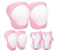 PQETBV Protezione Kit per Bambini [6pcs] Set di Protezioni Skateboard Bambini con Ginocchiere, gomitiere e Protezioni per i Polsi per Skate, Bici e Rollerblade