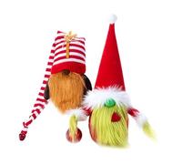 pQirnvIL Decorazioni di Gnomi di Natale Confezione da 2 Gnomi di Peluche Fatti a Scandinavi Babbo Natale Elfo Ornamento per Tavolo a più Livelli