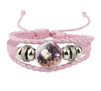 PQKL-party Nezuko Bracciali, Nezuko Seduto Cacciatore Bracciali, Demoni Uccisore di Demoni Bracciali Pelle,Bracciale per Ragazza Nezuko Bracciale per Demone Slayer, Regalo di Gioielli per Fans