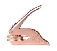 PQLXJJYUR Sigillo for goffratura con Design Personalizzato for di Libri della Biblioteca for la Decorazione Buste invito for Feste Scrapbooking Goffratura Nitida(R-Rose Gold Print)