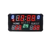 PQLXJJYUR Tabellone Segnapunti Elettronico Digitale Multi Sport All'aperto A LED for Pallacanestro Facile da Leggere(14 Digits)