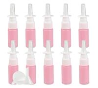 PQPAUTY 10 Pezzi Flacone Spray Nasale 15ml Rosa, Spray Nasale Vuota in Plastica Riutilizzabile, Mini Nebulizzatore Spray Nasale per Uso Domestico e in Viaggio, Oli Essenziali, Soluzione Salina