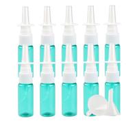 PQPAUTY 10 Pezzi Flacone Spray Nasale 20ml Verde, Spray Nasale Vuota in Plastica Riutilizzabile, Mini Nebulizzatore Spray Nasale per Uso Domestico e in Viaggio, Oli Essenziali, Soluzione Salina