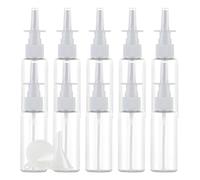 PQPAUTY 10 Pezzi Flacone Spray Nasale 50ml Trasparente, Spray Nasale Vuota in Plastica Riutilizzabile, Mini Nebulizzatore Spray Nasale per Uso Domestico e in Viaggio, Oli Essenziali, Soluzione Salina