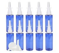 PQPAUTY 10 Pezzi Flacone Spray Nasale 80ml Blu, Spray Nasale Vuota in Plastica Riutilizzabile, Mini Nebulizzatore Spray Nasale per Uso Domestico e in Viaggio, Oli Essenziali, Soluzione Salina