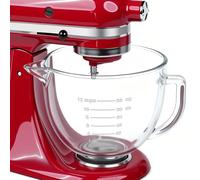PQPO Ciotole per Impastare in Vetro Compatibile con Il Mixer A Colonna Kitchen Aid 4.5&5, Permette di Metterlo nel Microonde e nel Frigorifero